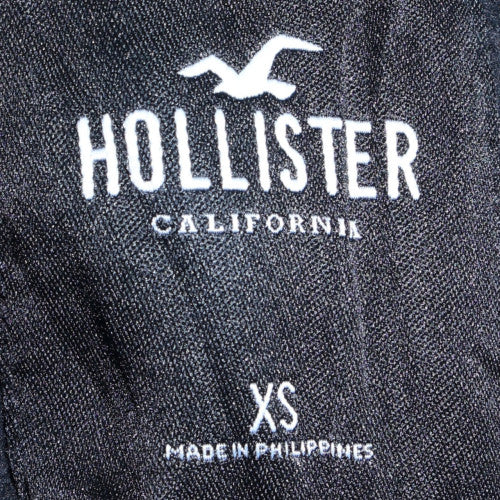 Mens UK Size XS Hollister Black Pullover Hoodie