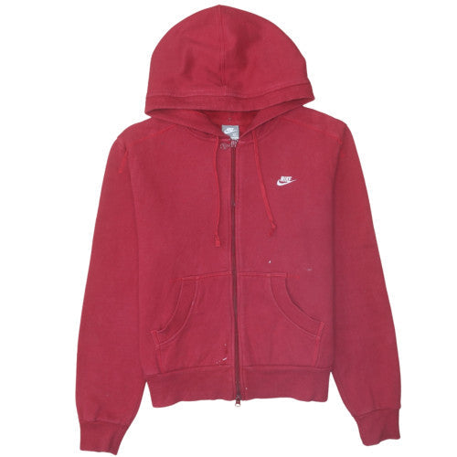 Mens UK Size XL Nike Red Full Zip Hoodie