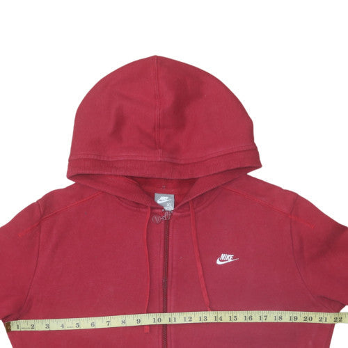 Mens UK Size XL Nike Red Full Zip Hoodie