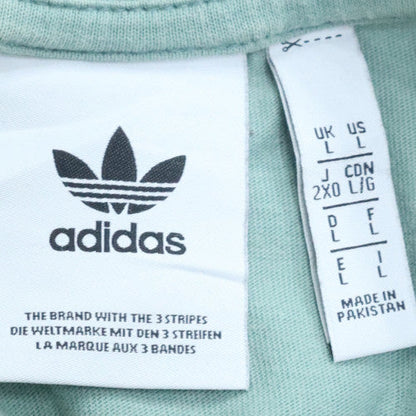 Womens UK Size L Adidas Green Pullover Sweatshirt