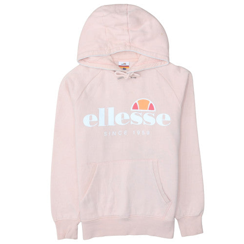 Womens UK Size M Ellesse Pink Pullover Hoodie