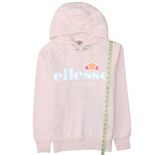 Womens UK Size M Ellesse Pink Pullover Hoodie