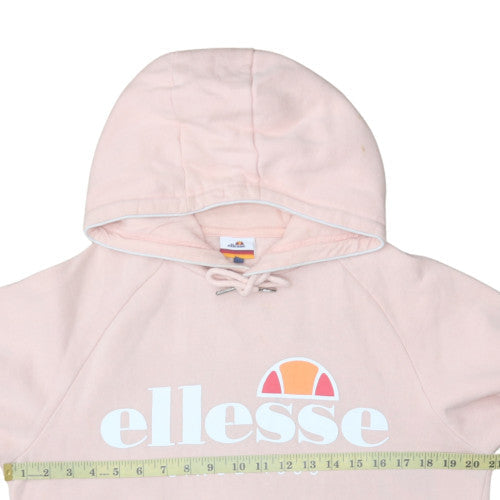 Womens UK Size M Ellesse Pink Pullover Hoodie