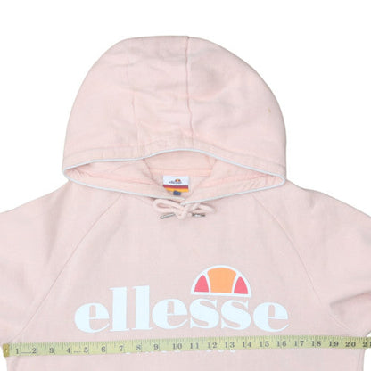 Womens UK Size M Ellesse Pink Pullover Hoodie