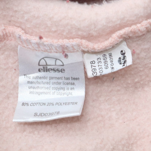 Womens UK Size M Ellesse Pink Pullover Hoodie