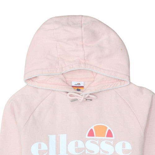 Womens UK Size M Ellesse Pink Pullover Hoodie