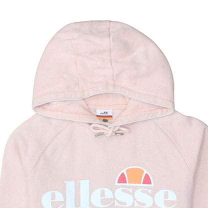 Womens UK Size M Ellesse Pink Pullover Hoodie