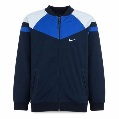 Front view of Nike boys’ navy blue full zip sweatshirt xl teens