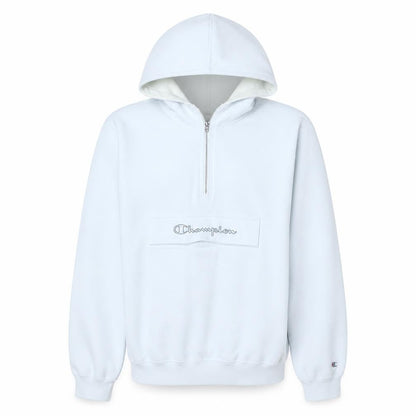 Mens UK Size M Champion White 1/2 Zip Hoodie
