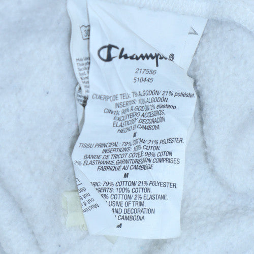 Mens UK Size M Champion White 1/2 Zip Hoodie
