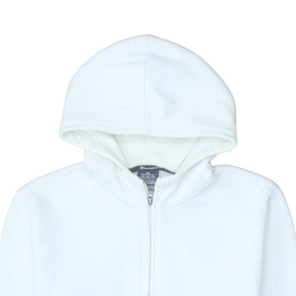 Mens UK Size M Champion White 1/2 Zip Hoodie