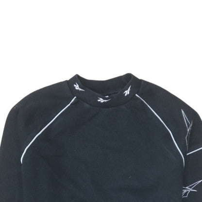 Mens UK Size M Reebok Black Pullover Sweatshirt