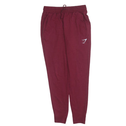 Gymshark Womens Burgundy Jogger Sweatpants Size S Elastic Waist