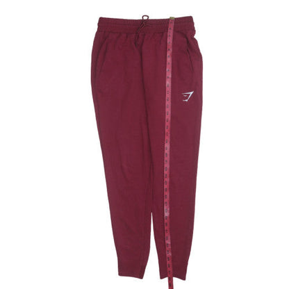 Gymshark Womens Burgundy Jogger Sweatpants Size S Elastic Waist