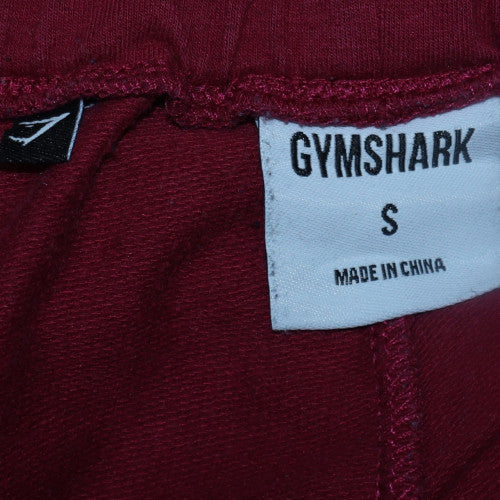 Gymshark Womens Burgundy Jogger Sweatpants Size S Elastic Waist
