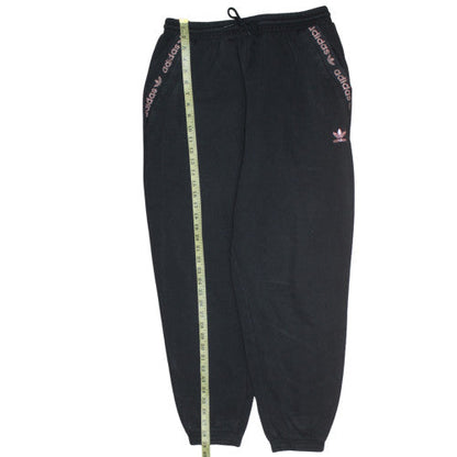 Adidas Womens Black Jogger Sweatpants Size 15 Fleece Elastic Waist