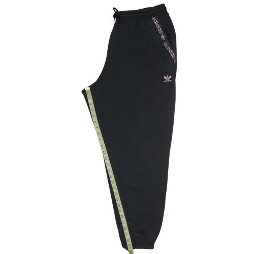 Adidas Womens Black Jogger Sweatpants Size 15 Fleece Elastic Waist