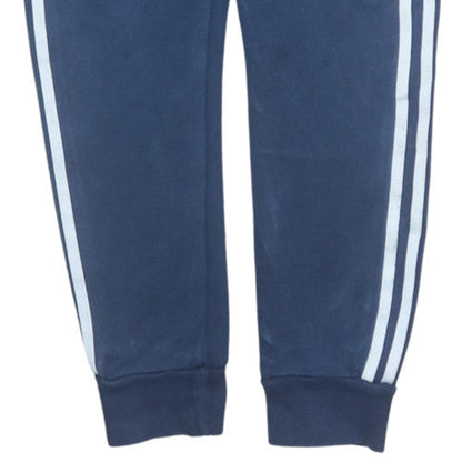 Adidas Boys Blue 12-13 Years Jogger Trousers with Side Stripes