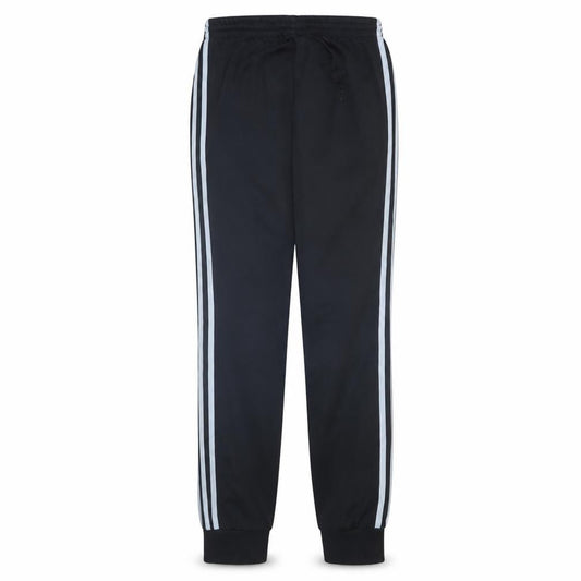 Front view of Adidas Men's Black Track Pants S Regular Fit Tapered Joggers