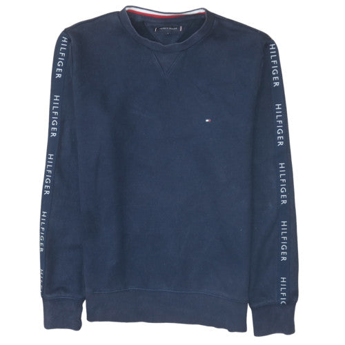 Mens UK Size L Tommy Hilfiger Blue Pullover Sweatshirt