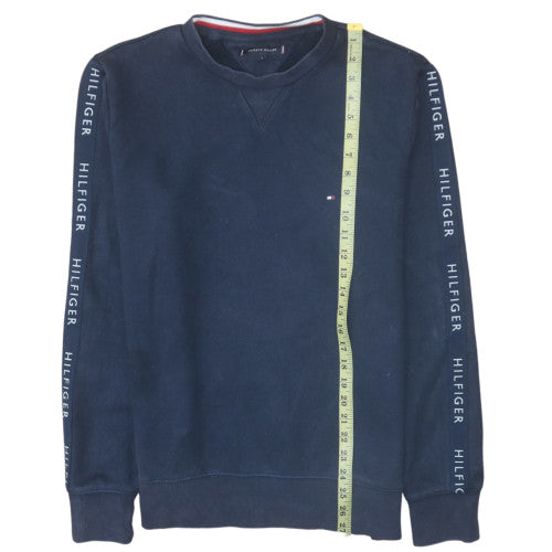 Mens UK Size L Tommy Hilfiger Blue Pullover Sweatshirt