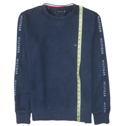 Mens UK Size L Tommy Hilfiger Blue Pullover Sweatshirt