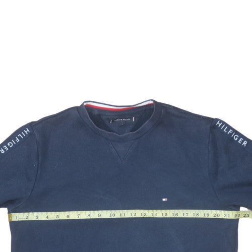 Mens UK Size L Tommy Hilfiger Blue Pullover Sweatshirt