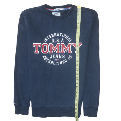 Mens UK Size S Tommy Jeans Blue Pullover Sweatshirt