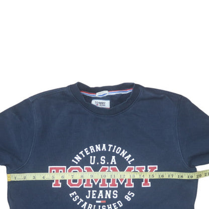 Mens UK Size S Tommy Jeans Blue Pullover Sweatshirt