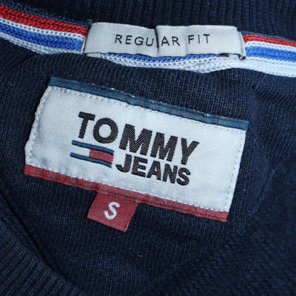 Mens UK Size S Tommy Jeans Blue Pullover Sweatshirt