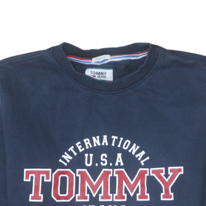 Mens UK Size S Tommy Jeans Blue Pullover Sweatshirt