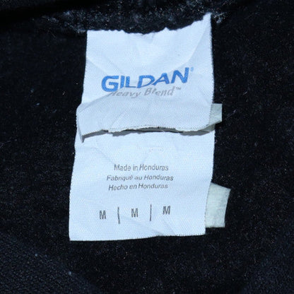 Mens UK Size M Gildan Black Pullover Hoodie