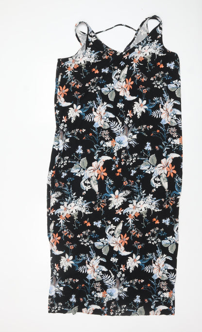 Marks and Spencer Women's Multicoloured Floral Slip Dress Size 16