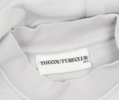 Womens UK Size 6 The Couture Club Beige Pullover Sweatshirt