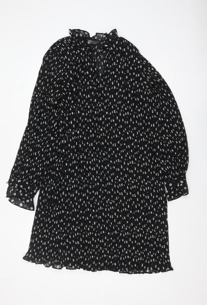 Marks and Spencer Women’s Black Floral Shift Dress Size 18 Regular