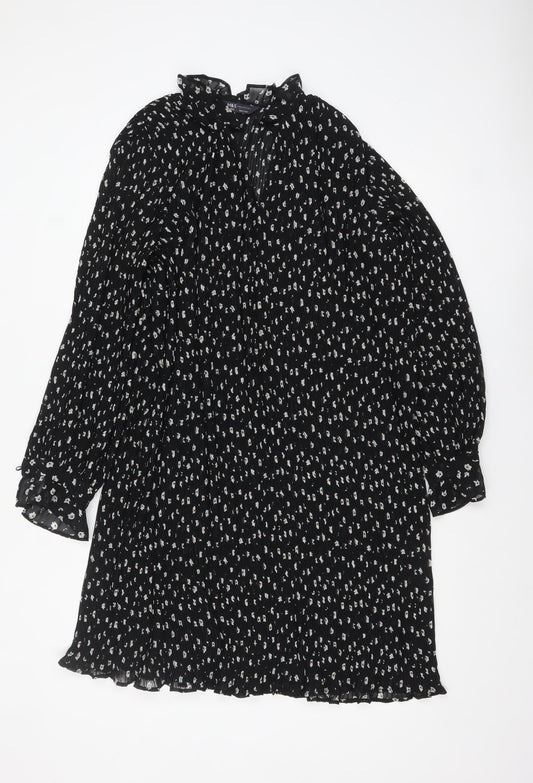 Marks and Spencer Women’s Black Floral Shift Dress Size 18 Regular