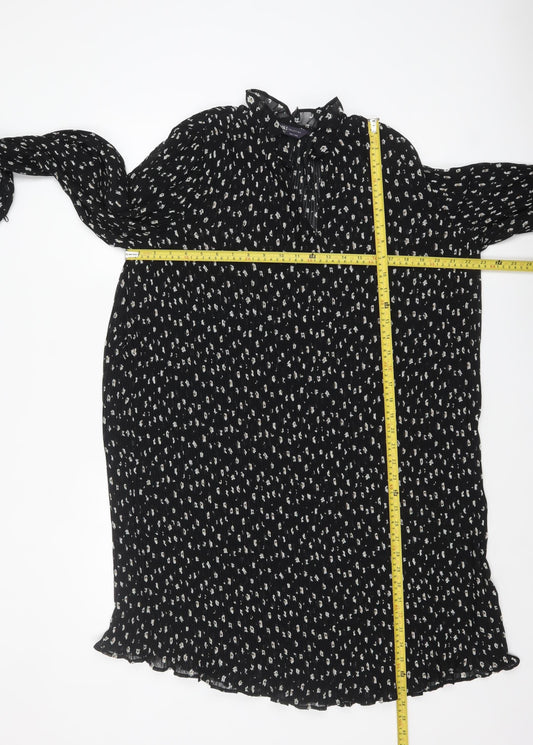 Marks and Spencer Women’s Black Floral Shift Dress Size 18 Regular