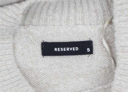 Reserved Women’s Beige Knit Pleated Midi Sweater Dress S