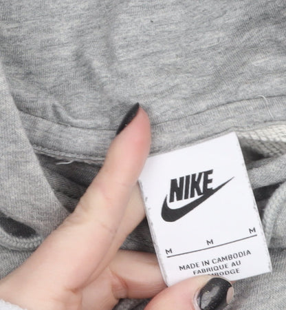 Womens UK Size M Nike Grey Pullover Hoodie