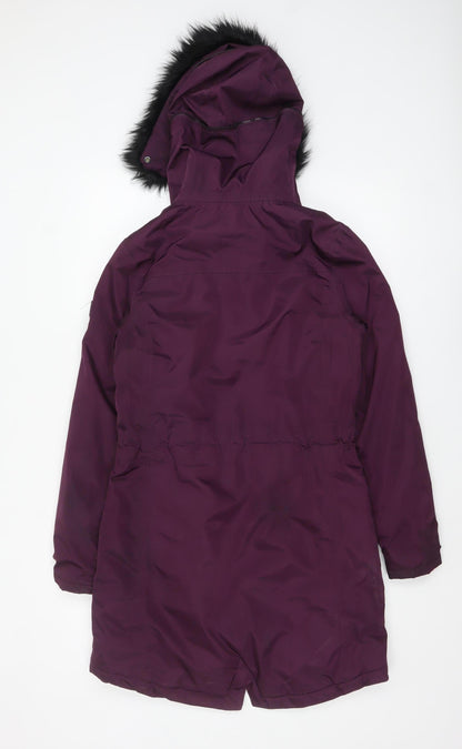 Regatta Great Outdoors Women Purple Waterproof Parka Coat UK 10