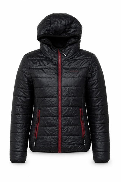 Bench Womens Black Hooded Puffer Jacket Size 8 XS