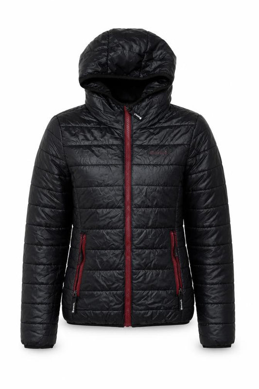 Bench Womens Black Hooded Puffer Jacket Size 8 XS