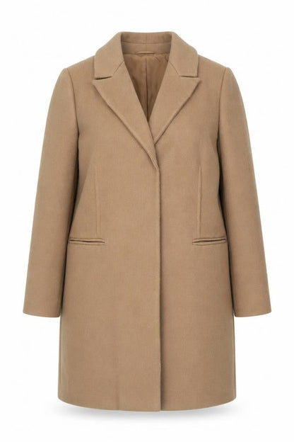 Marks and Spencer Women’s Beige Long Overcoat Size 16 Classic Style