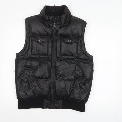 Mens UK Size M Cedarwood State Black Puffer Jacket