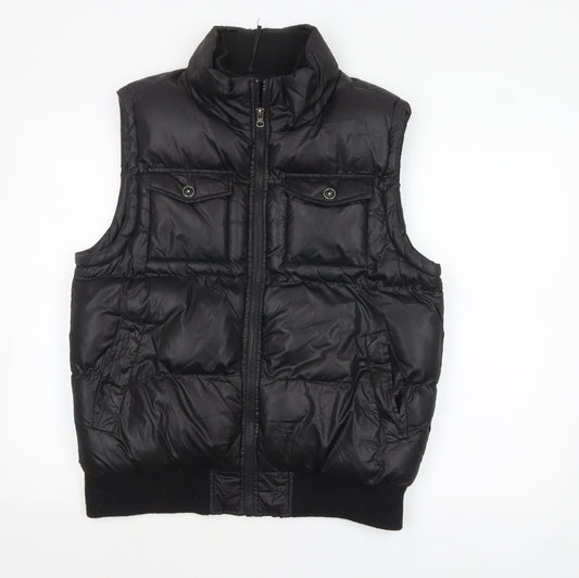 Mens UK Size M Cedarwood State Black Puffer Jacket