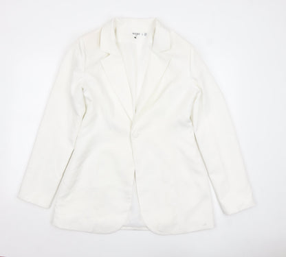 Womens UK Size 12 Missguided Tall Ivory Blazer