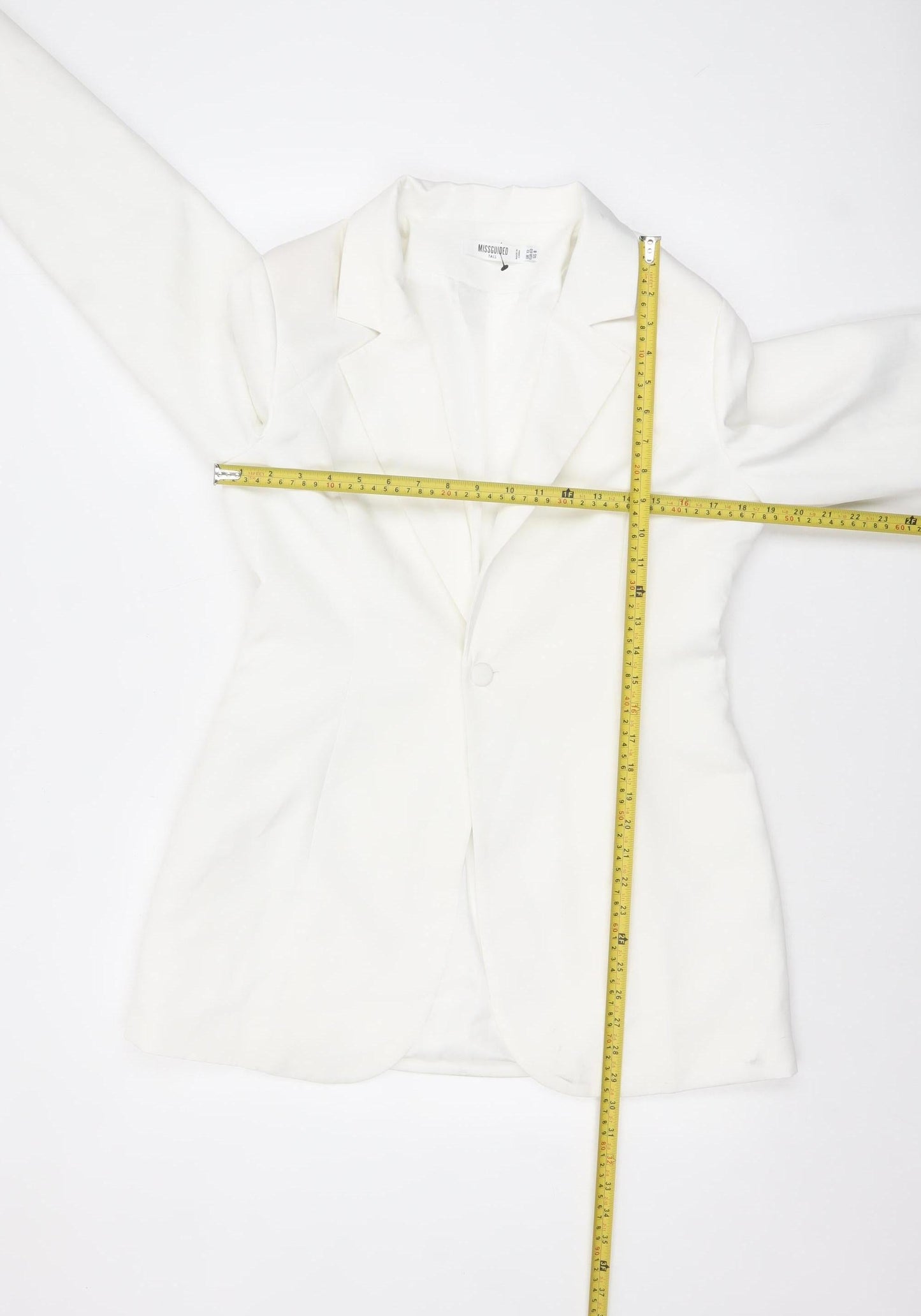 Womens UK Size 12 Missguided Tall Ivory Blazer