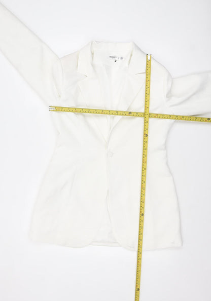 Womens UK Size 12 Missguided Tall Ivory Blazer