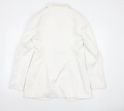 Womens UK Size 12 Missguided Tall Ivory Blazer