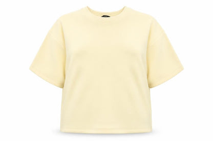 F&F Women’s Beige Short Sleeve Crew Neck Pullover Jumper Size M